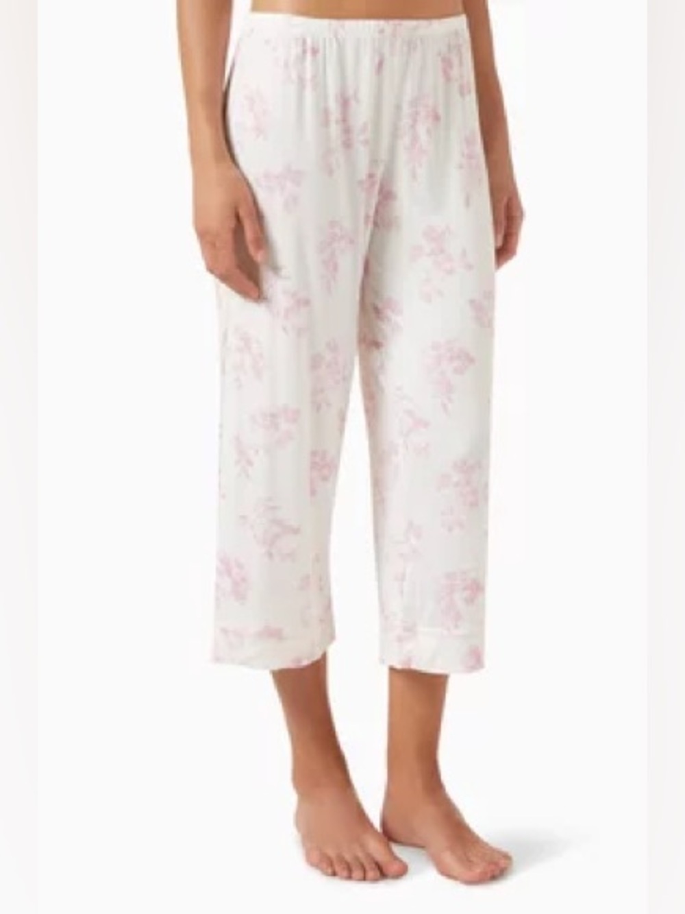 Eberjey Gisele pajamas pants cropped modal tencel floral print elastic waist